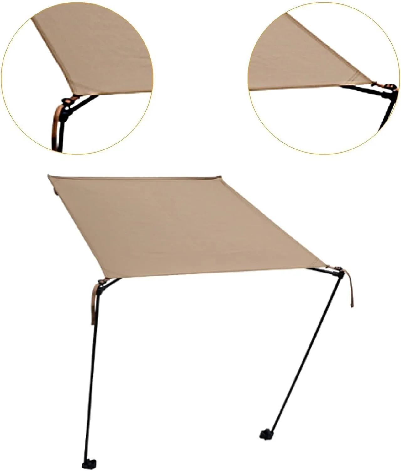 Camping Chair Shade Folding Chair Shade Easy to Install Portable Sun Shelter for Outdoor Traveling Fishing Accessories, White