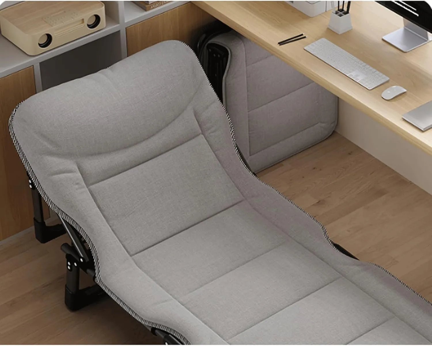 Camping cot Portable Camping Cot Space-Saving Folding Cot for Office Nap Beach Vocation and Home Lounging Integrated Mattress with Headrest Folding cot