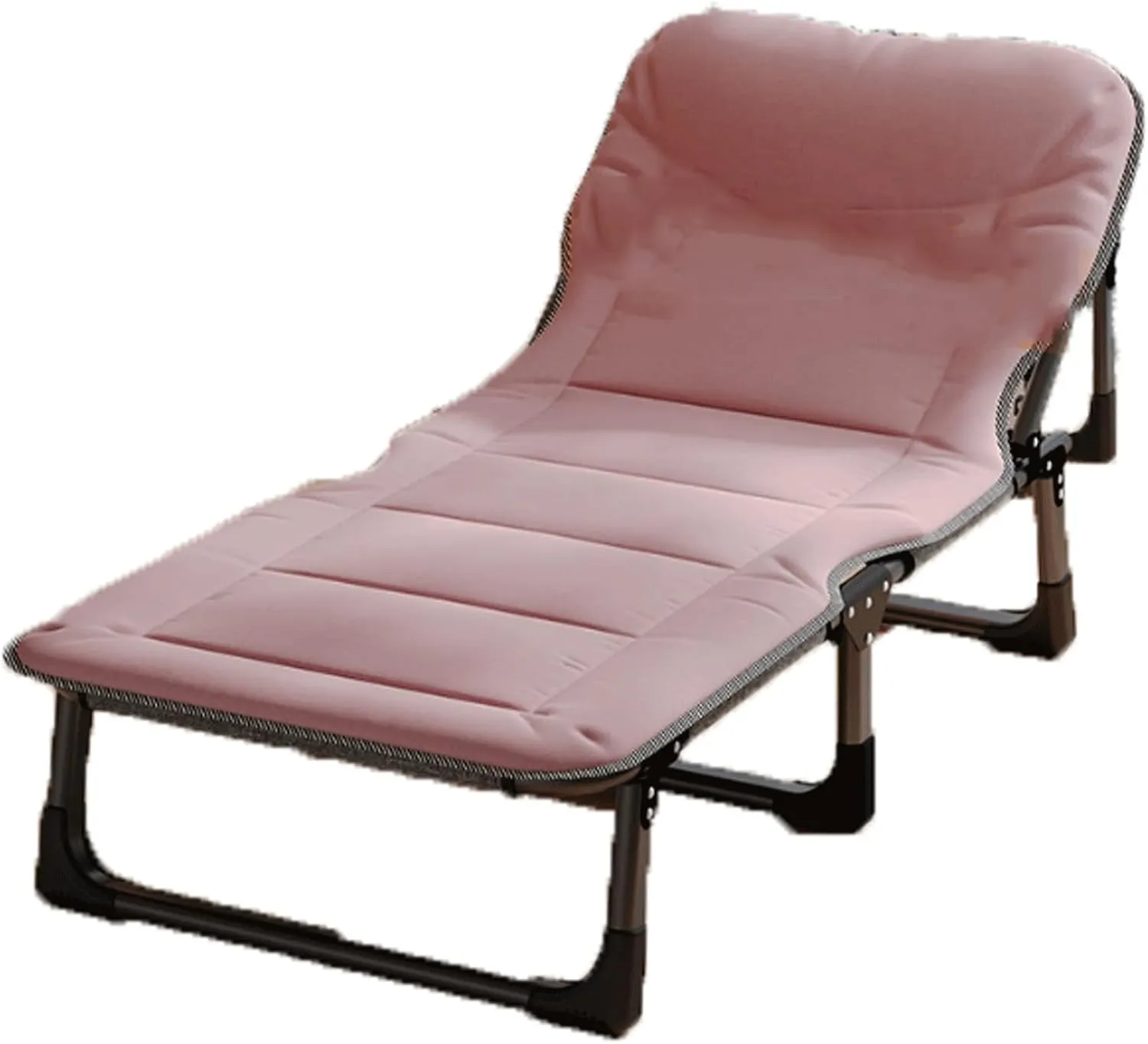 Camping cot Portable Camping Cot Space-Saving Folding Cot for Office Nap Beach Vocation and Home Lounging Integrated Mattress with Headrest Folding cot