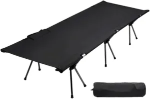 Camping Cot Sleeping Bed for Adults Kids Folding Bed for Dormitory Office Backpacking Home, Black