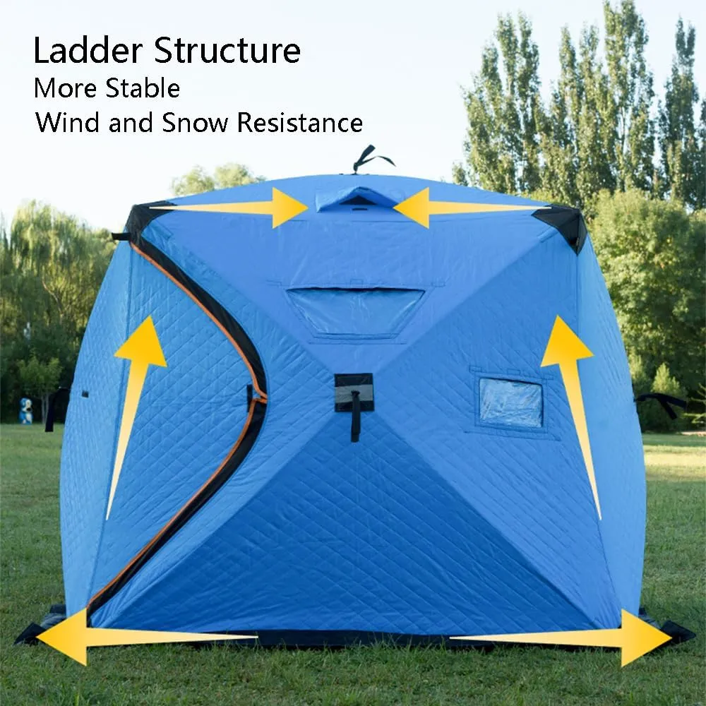 Camping Equipment Winter Fishing Tent Ice Fishing Shelter Heat Reflective Fabric Three-Layer Quilted Insulation Effect is Good