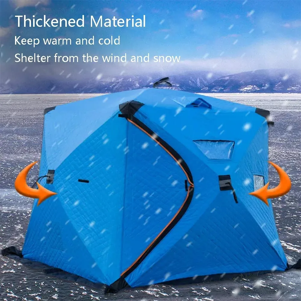 Camping Equipment Winter Fishing Tent Ice Fishing Shelter Heat Reflective Fabric Three-Layer Quilted Insulation Effect is Good