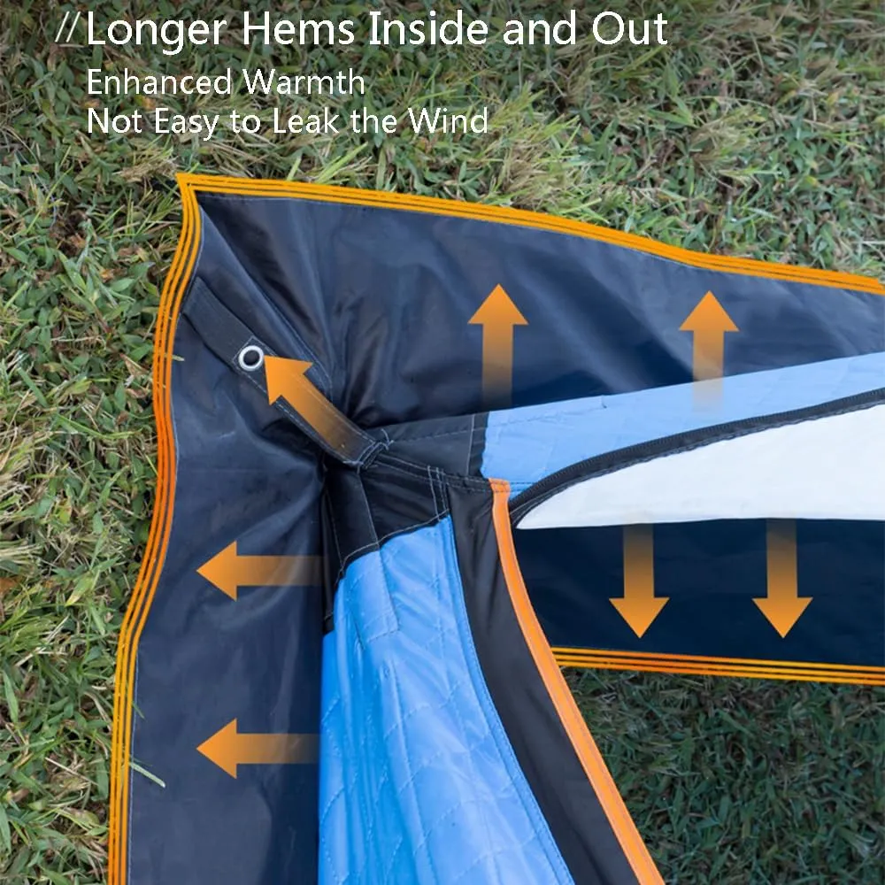 Camping Equipment Winter Fishing Tent Ice Fishing Shelter Heat Reflective Fabric Three-Layer Quilted Insulation Effect is Good