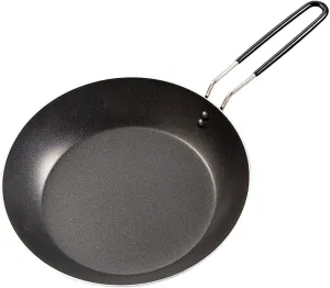 Camping Fry Pan Cookware Flat Bottom Heat Resistant Compact Nonstick Skillet Folding Handle for Hiking Barbecue Fishing