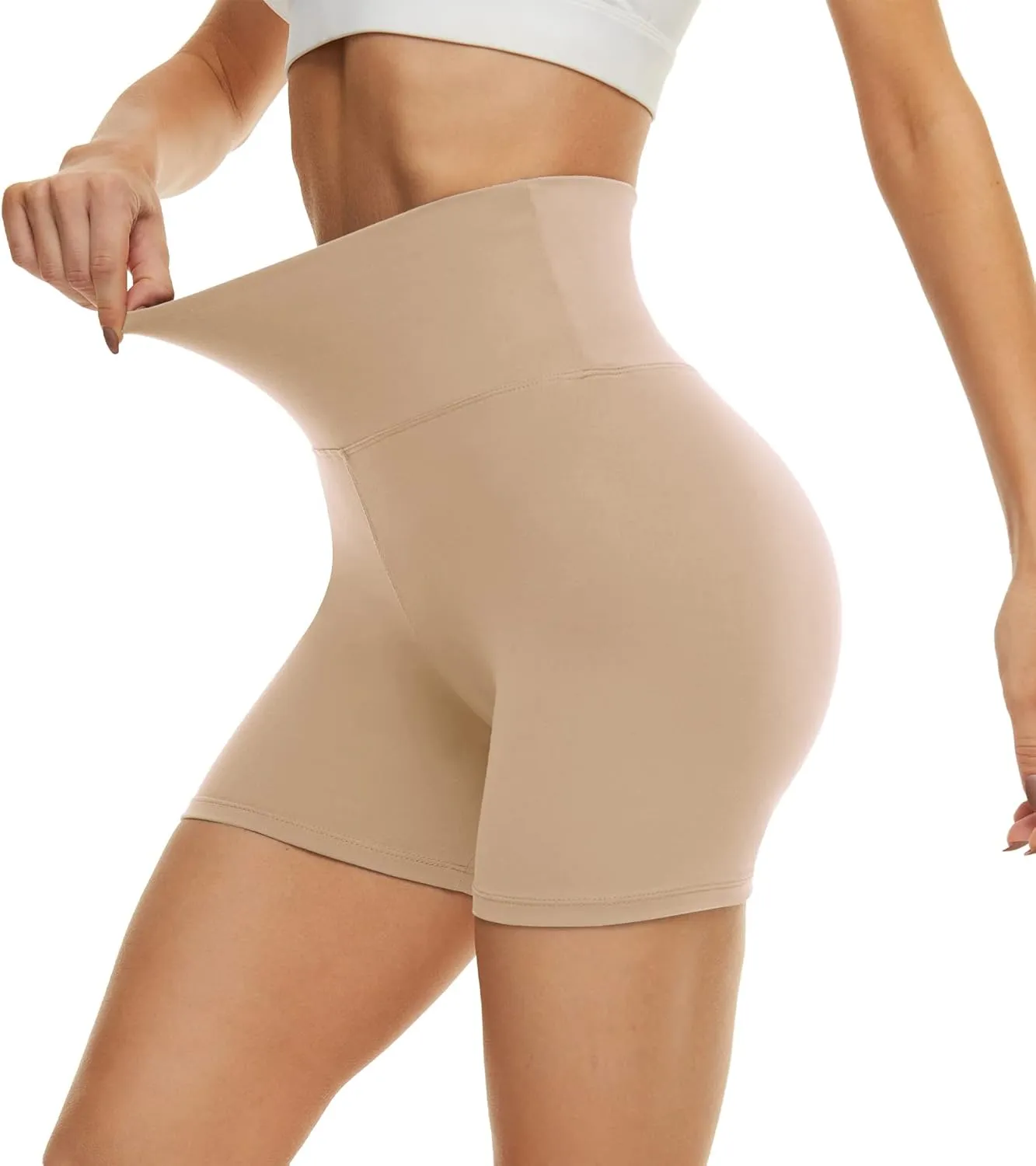 CAMPSNAIL Workout Biker Shorts Women - 3"/5"/8" High Waisted Tummy Control Spandex Booty Volleyball Shorts for Yoga Dance