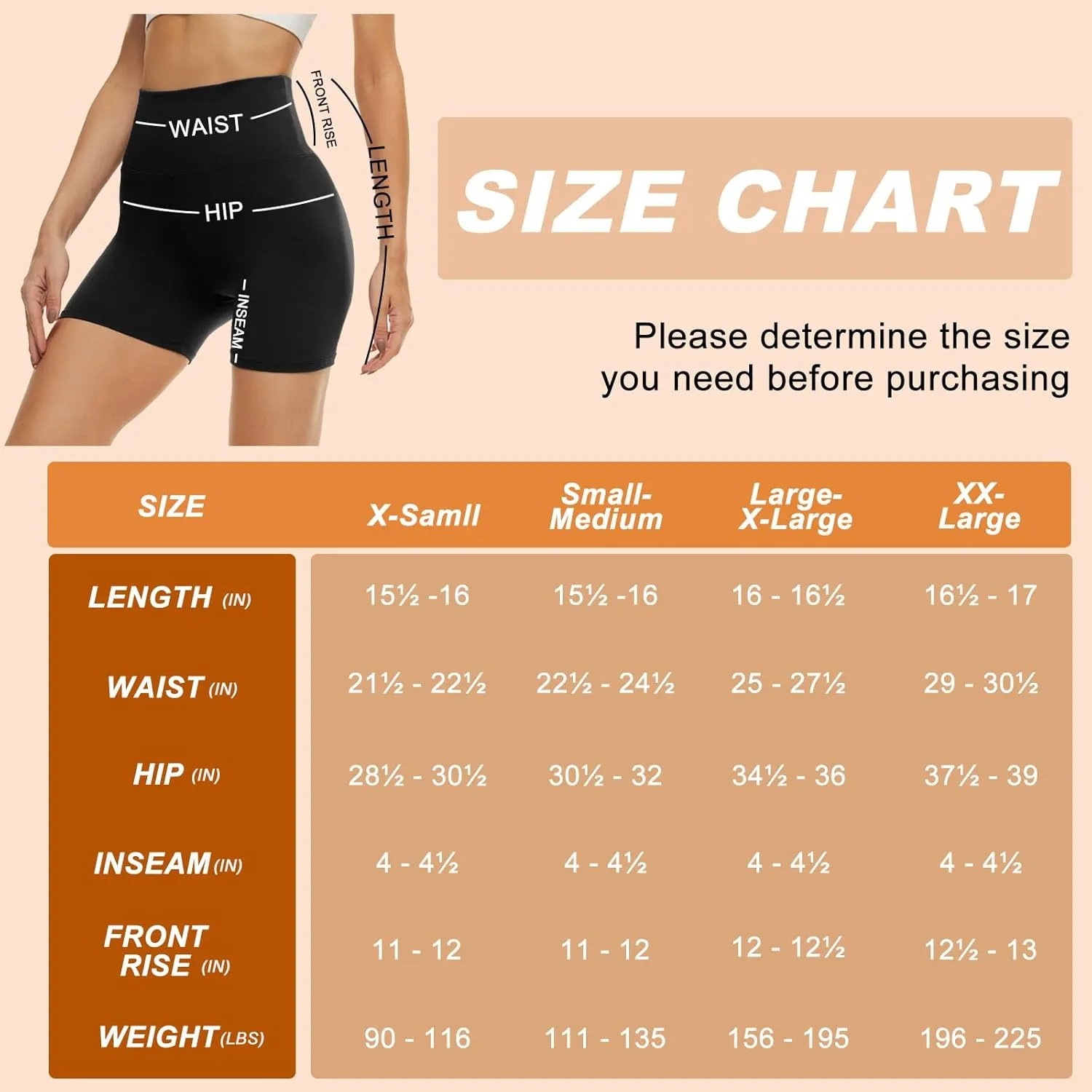 CAMPSNAIL Workout Biker Shorts Women - 3"/5"/8" High Waisted Tummy Control Spandex Booty Volleyball Shorts for Yoga Dance