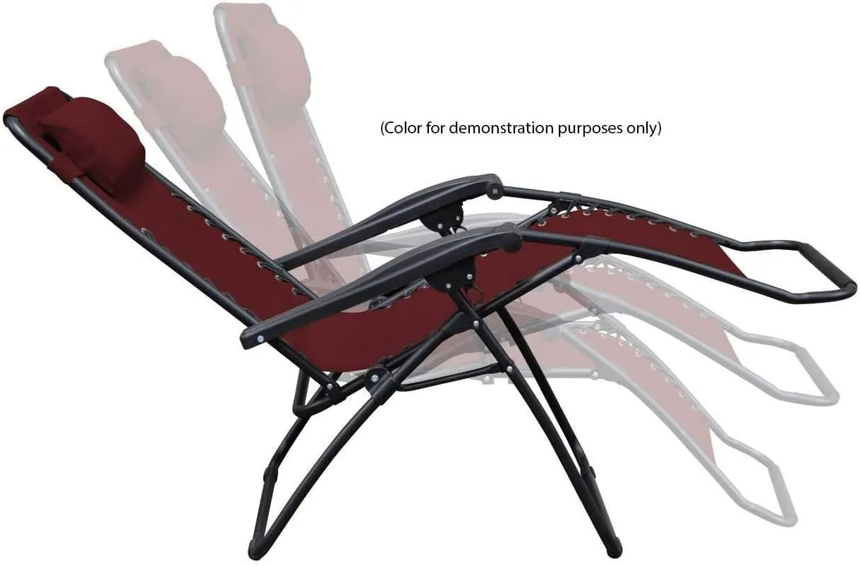 Canopy Infinity Zero Gravity Steel Frame Patio Deck Chair, Grey (Pair)