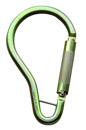 Capital Safety 3M DBI-SALA Saflok, 2000114 Steel Carabiner, 3600 lb Self Closing/Locking Gate (2" Opening), Gold