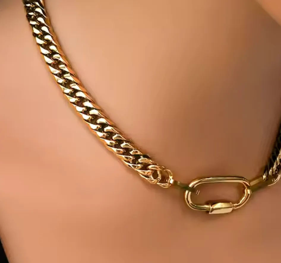 Carabiner Chunky Stainless-Steel Necklace