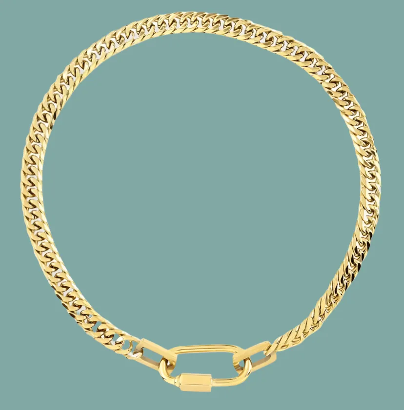Carabiner Chunky Stainless-Steel Necklace