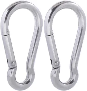 Carabiner Clips, 316 Stainless Steel Carabiner Clip, Heavy Duty Carabiner Hooks, Keychain Carabiners, Multi-Purpose Spring Snap Hook for Dog Leash, Outdoor Camping, Swing, Hammock