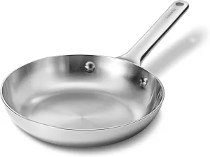 Caraway Stainless Steel Fry Pan (1.05 qt, 8") - 5-Ply Stainless Steel Pan - Oven Safe & Stovetop Agnostic - Non Toxic, PTFE & PFOA Free