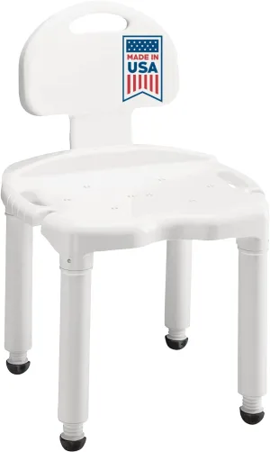 Carex Bath Seat And Shower Chair With Back For Seniors, Bath Chair For Elderly, Disabled, Handicap, and Injured Persons, Supports Up To 400lbs, Shower Seat For Inside Shower