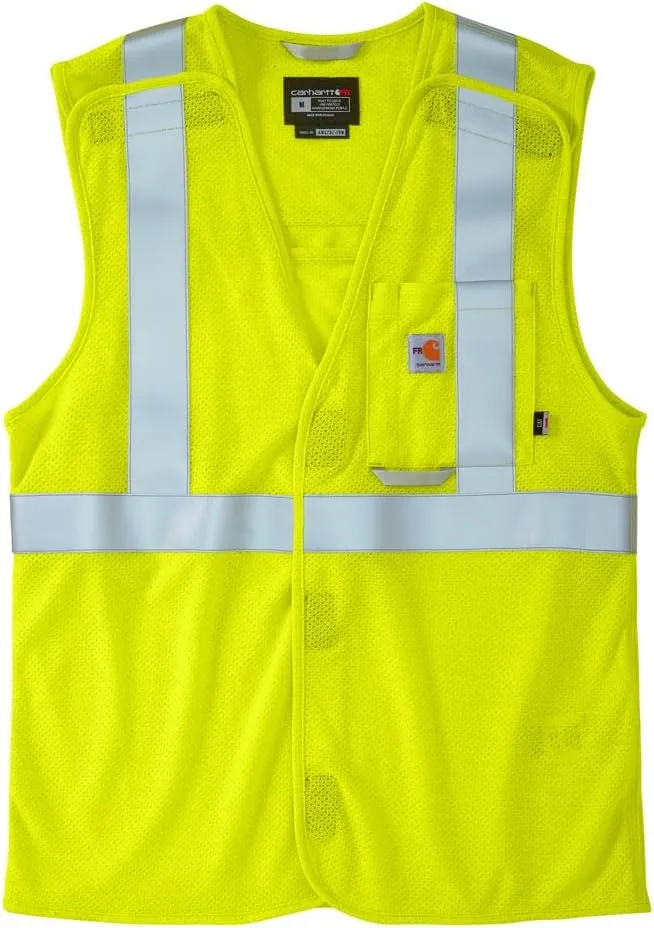 Carhartt mens Flame Resistant High-visibility Mesh Class 2 Vest