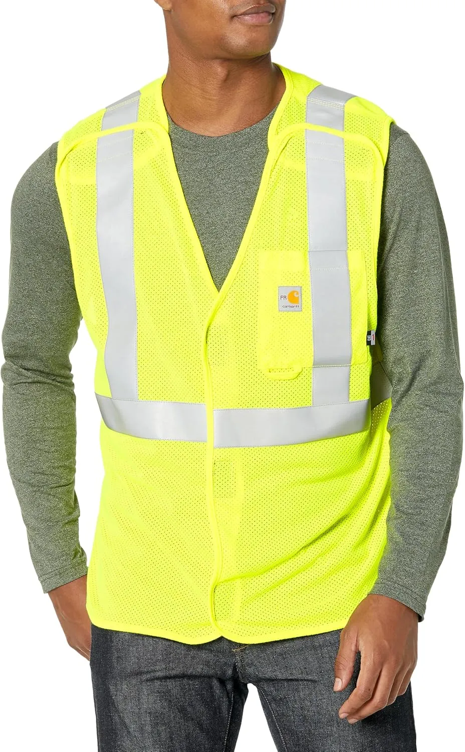 Carhartt mens Flame Resistant High-visibility Mesh Class 2 Vest