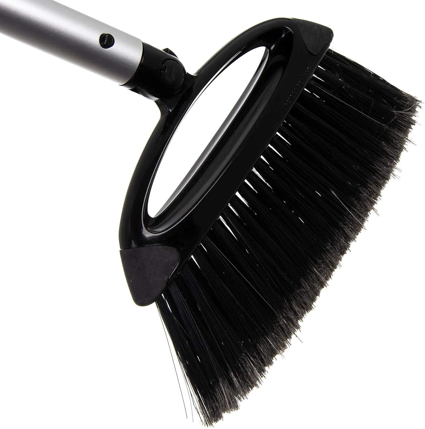 Carlisle FoodService Products Duo-Pan Upright Dust Pan and Broom Broom Set with Adjustable Broom Head for Floor Cleaning, Restaurants, Office, And Janitorial Use, 36 X 11.8 X 41 Inches, Black, (Pack of 4)