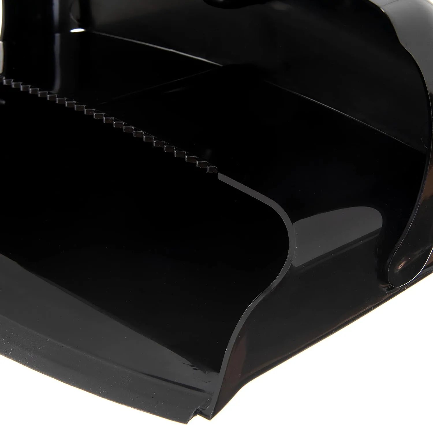 Carlisle FoodService Products Duo-Pan Upright Dust Pan and Broom Broom Set with Adjustable Broom Head for Floor Cleaning, Restaurants, Office, And Janitorial Use, 36 X 11.8 X 41 Inches, Black, (Pack of 4)