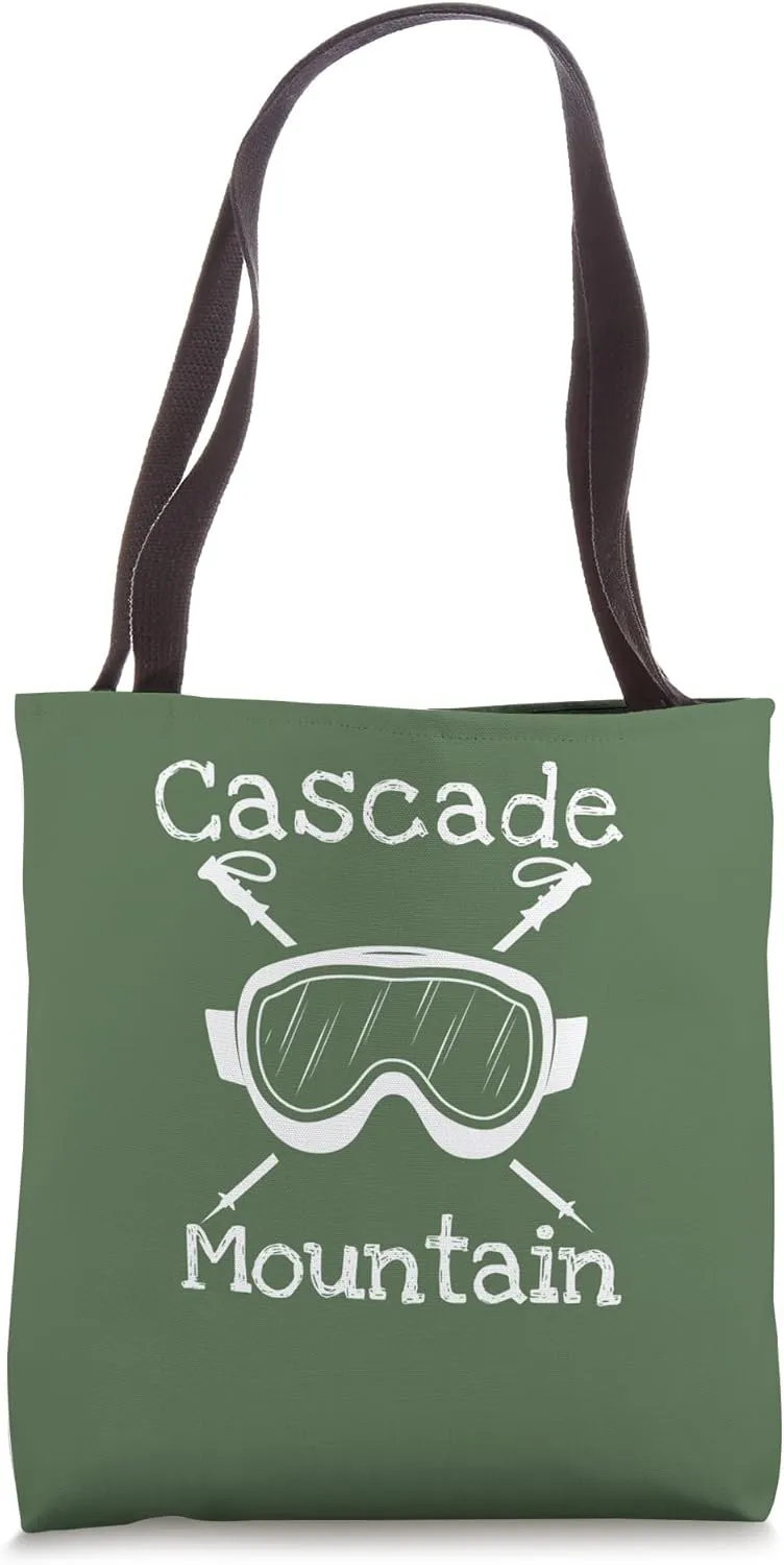 Cascade Mountain Wisconsin Skiing Skier Snowboard Goggles Tote Bag