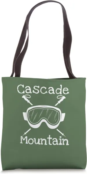 Cascade Mountain Wisconsin Skiing Skier Snowboard Goggles Tote Bag