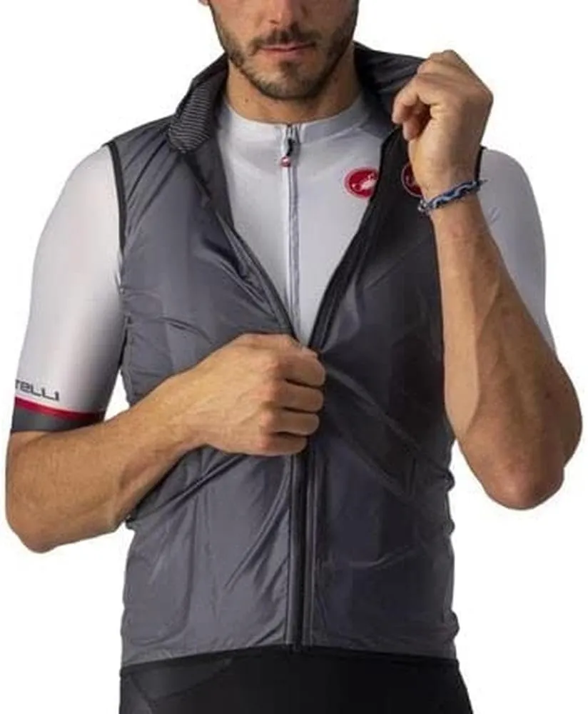 CASTELLI Men’s Aria Vest, Ultralight HIghly Packable Wind Protection for Commuting, Road Cycling and Biking