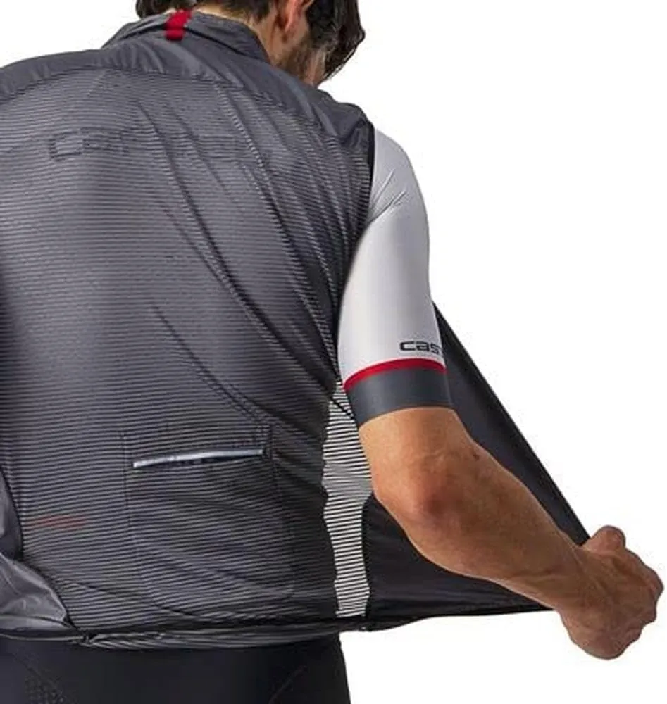 CASTELLI Men’s Aria Vest, Ultralight HIghly Packable Wind Protection for Commuting, Road Cycling and Biking