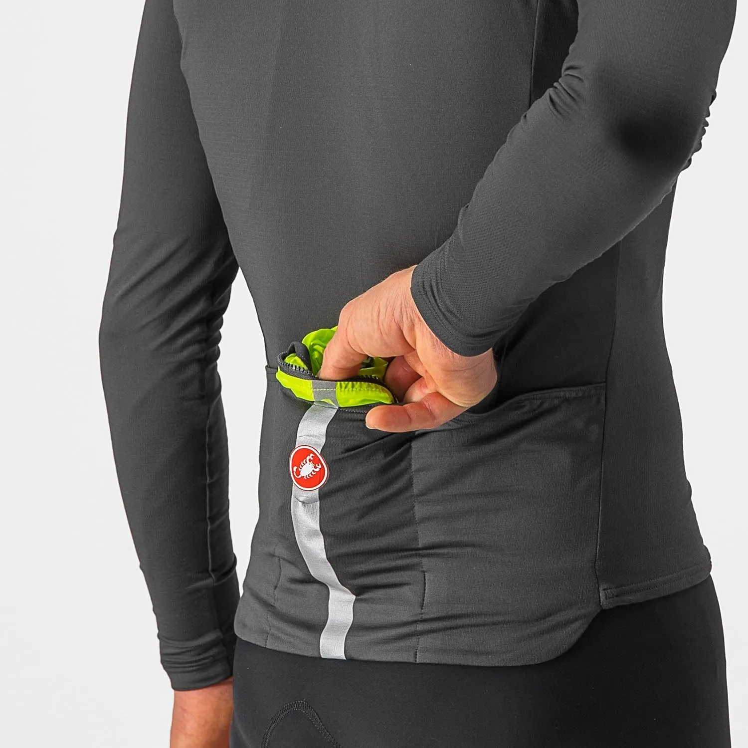 CASTELLI Men's Squadra Stretch Vest, Windproof Full Lenth Zip Shell with High Collar for Road and Gravel Biking I Cycling