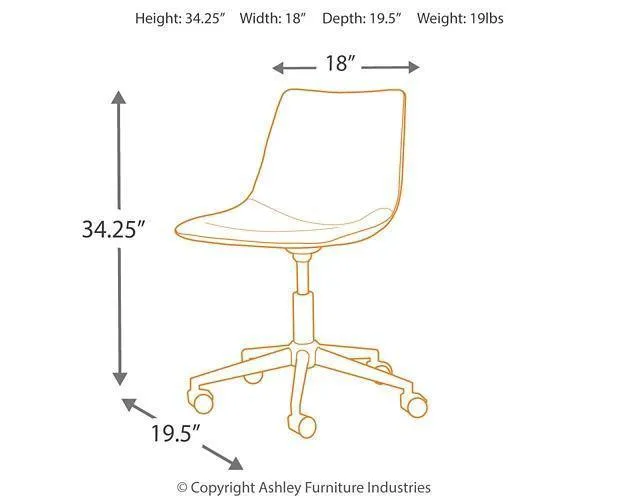 Casual Home Office Desk Chair - Brown