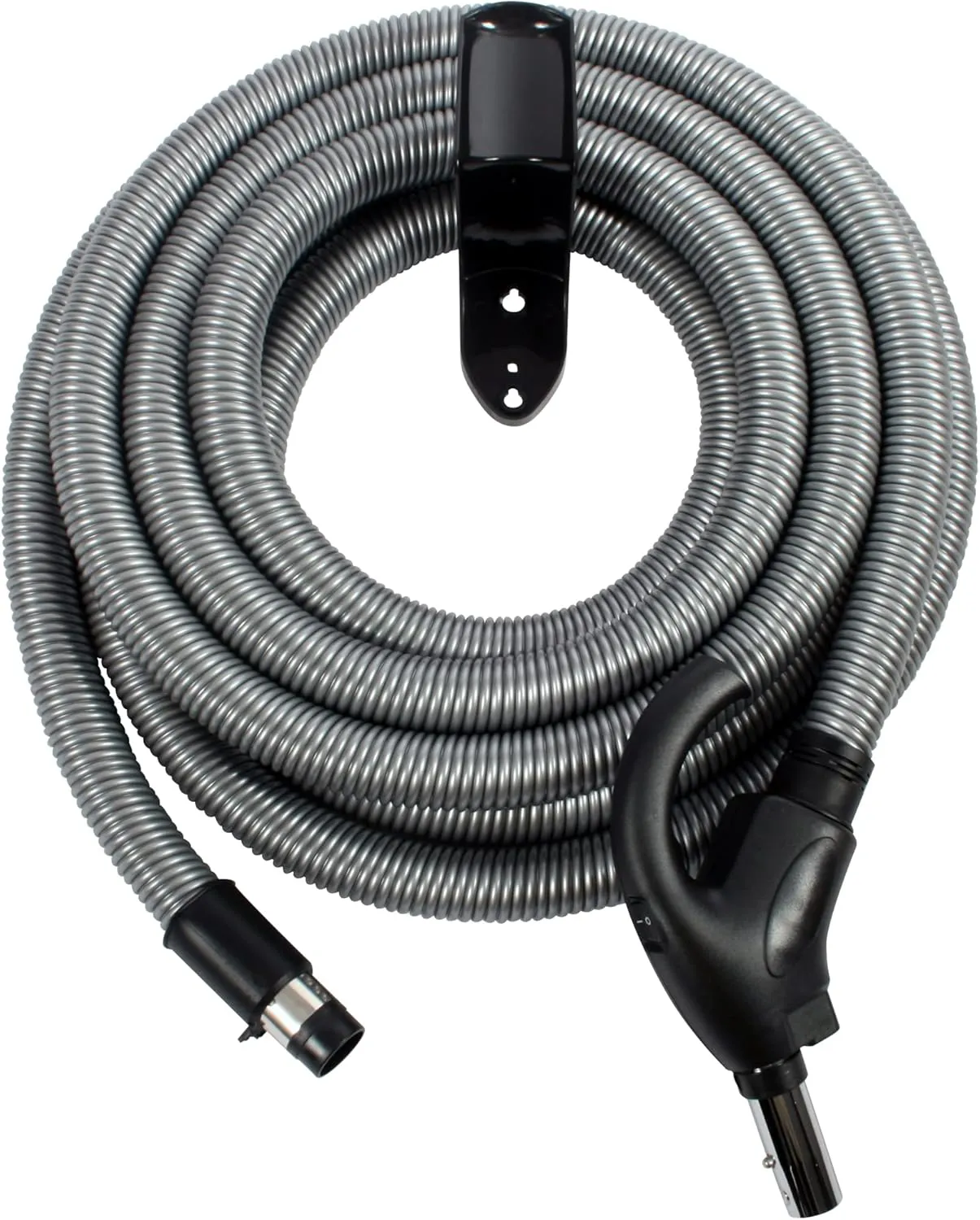 Cen-Tec Systems 97261 Low Voltage Central Vacuum Hanger, 30 Ft. Hose, Silver