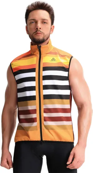 CEROTIPOLAR Retro Men's Thermal Fleece Cycling Vest for Bike Biking,Rain-Wind Proof Cycle Outwear