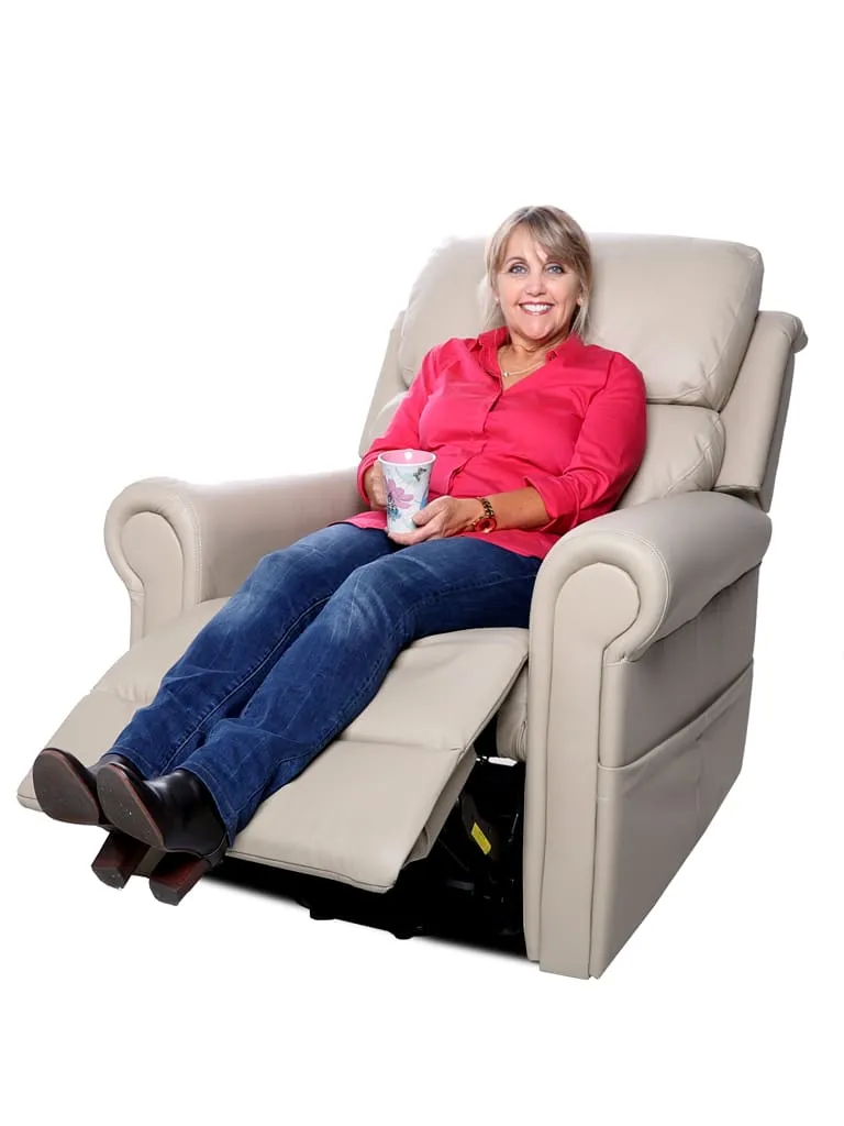 Chadwick Leather Lift Chair – Quad Motor with Head & Power Lumbar