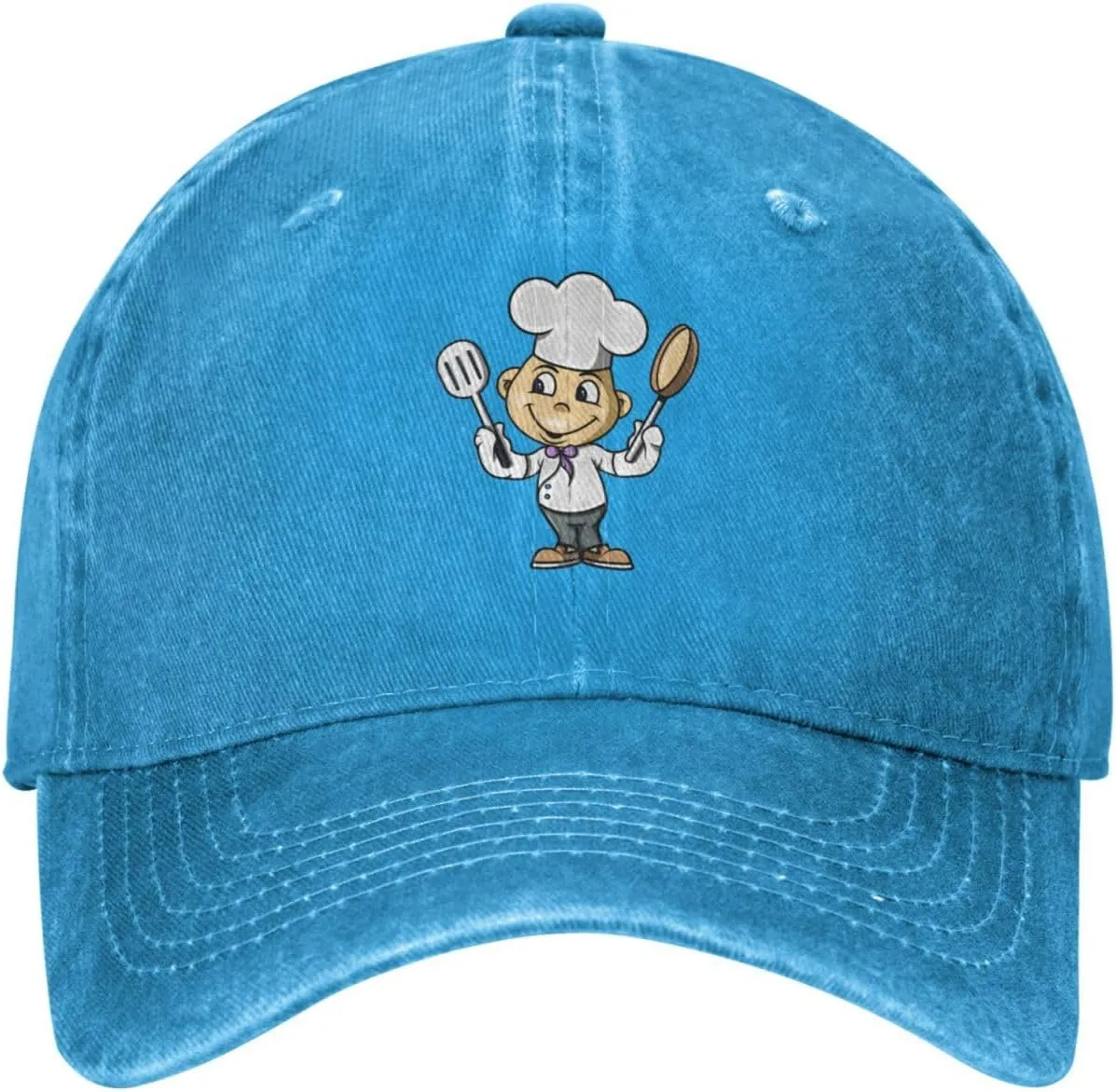 Chef with Spatula and Frying Pan Baseball Cap for Men Women Hats Adjustable Vintage Cowboy Hat Dad Hats