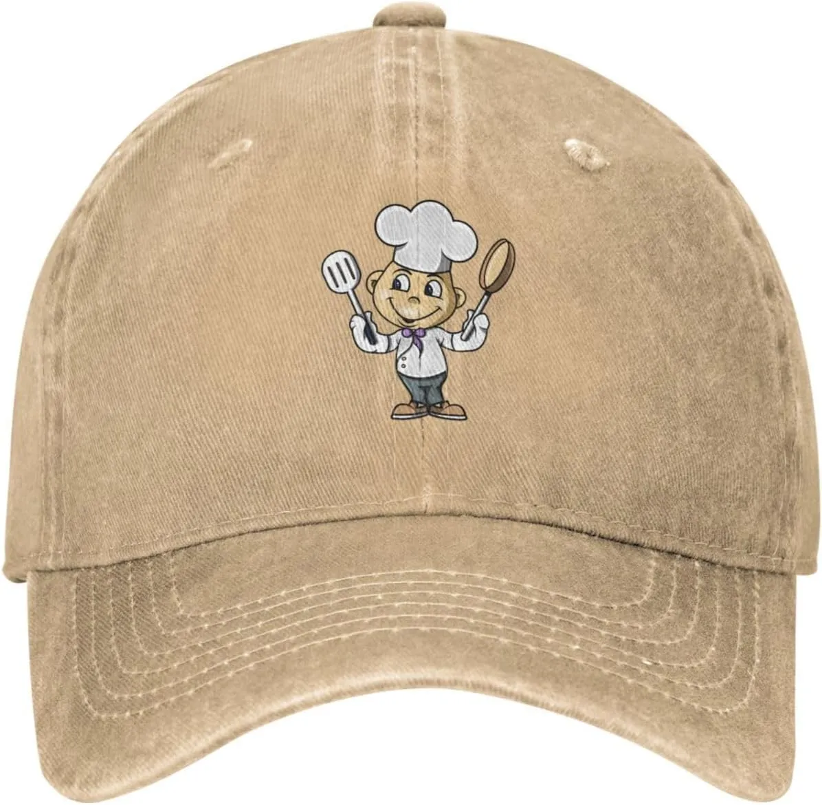 Chef with Spatula and Frying Pan Baseball Cap for Men Women Hats Adjustable Vintage Cowboy Hat Dad Hats