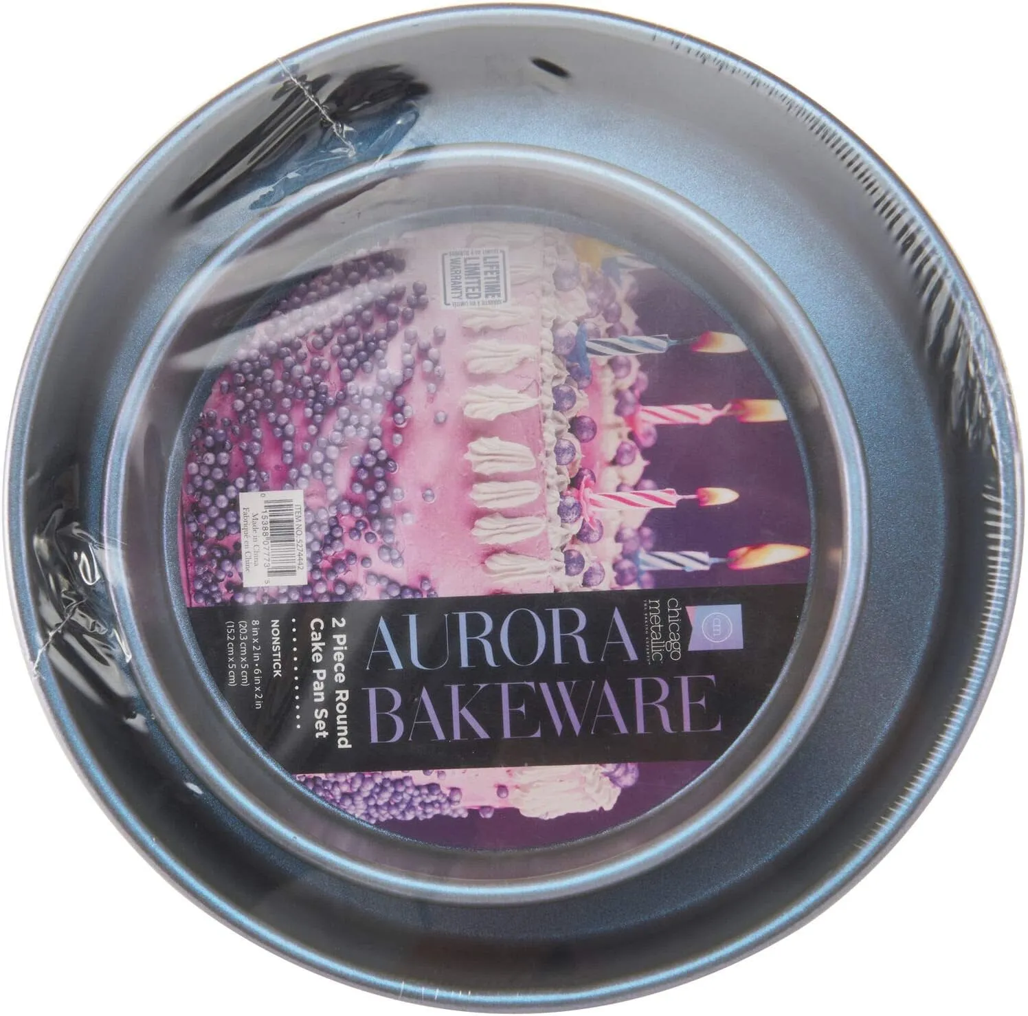Chicago Metallic Aurora Nonstick Pan, 2-Piece Round, Iridescent