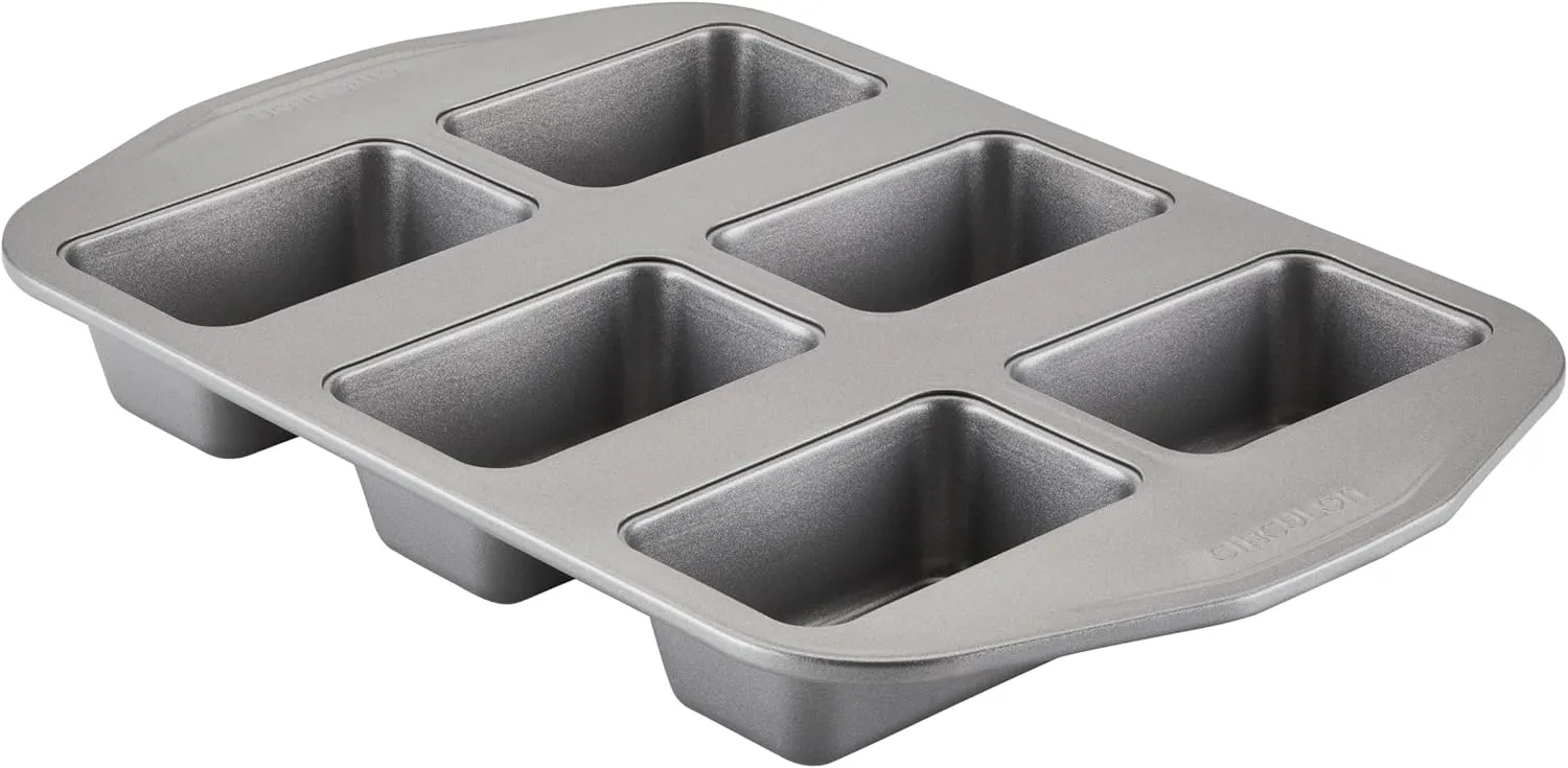 Circulon Nonstick Bakeware 6-Cup Mini Loaf Pan, Gray - ,6 cup