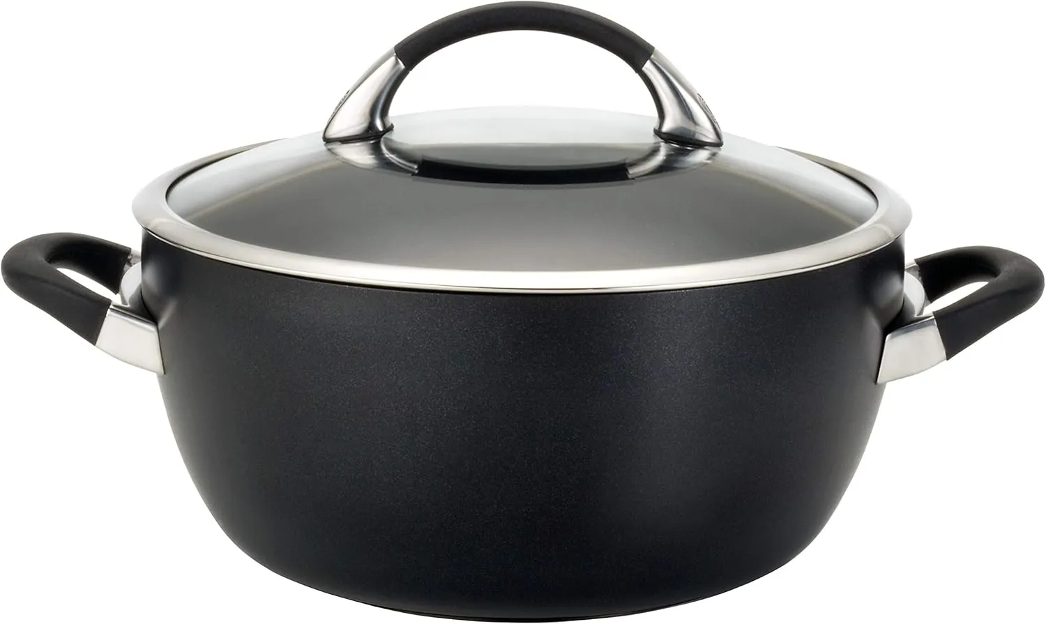 Circulon Symmetry Hard Anodized Nonstick Casserole Dish/Casserole Pan with Lid - 5.5 Quart, Black
