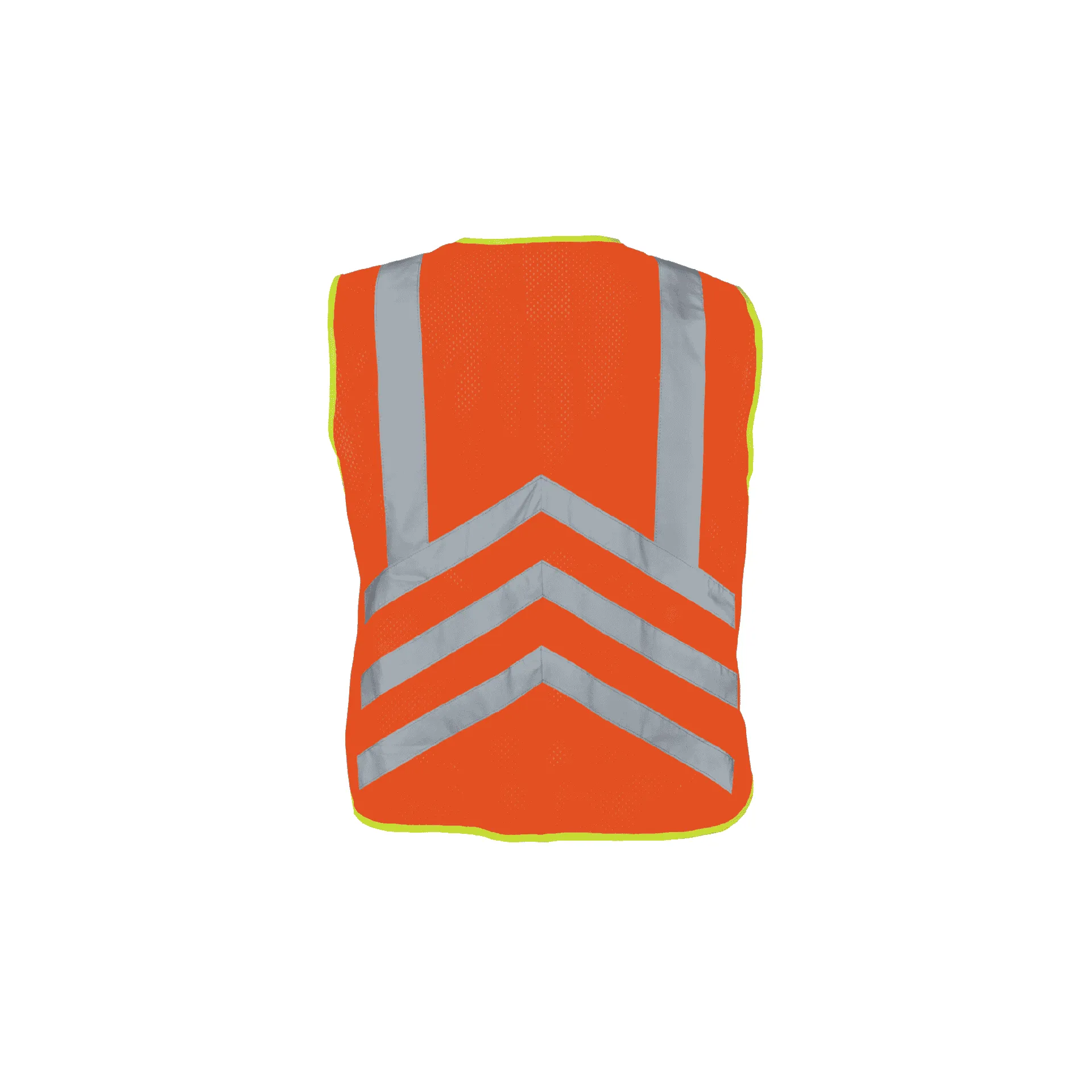 Class 2 Orange Polyester Mesh Safety Vest with Hook and Loop Closure
