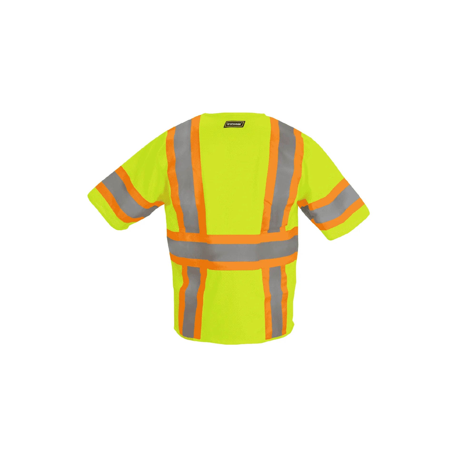 Class 3 Lime Flame Retardant Safety Vest with Zipper Front and Sleeves