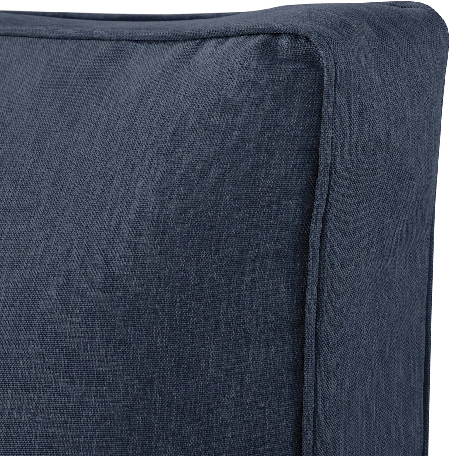 Classic Accessories Montlake FadeSafe Water-Resistant 25 x 22 x 4 Inch Outdoor Back Cushion Slip Cover, Patio Furniture Cushion Cover, Heather Indigo Blue