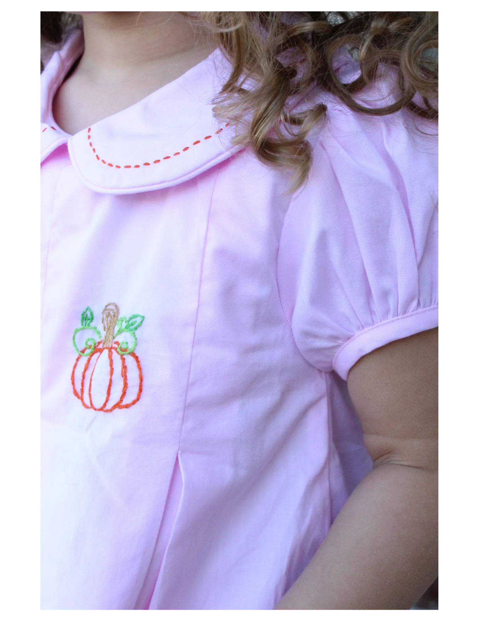 Classic Embroidered Pumpkins  - Bloomer Set