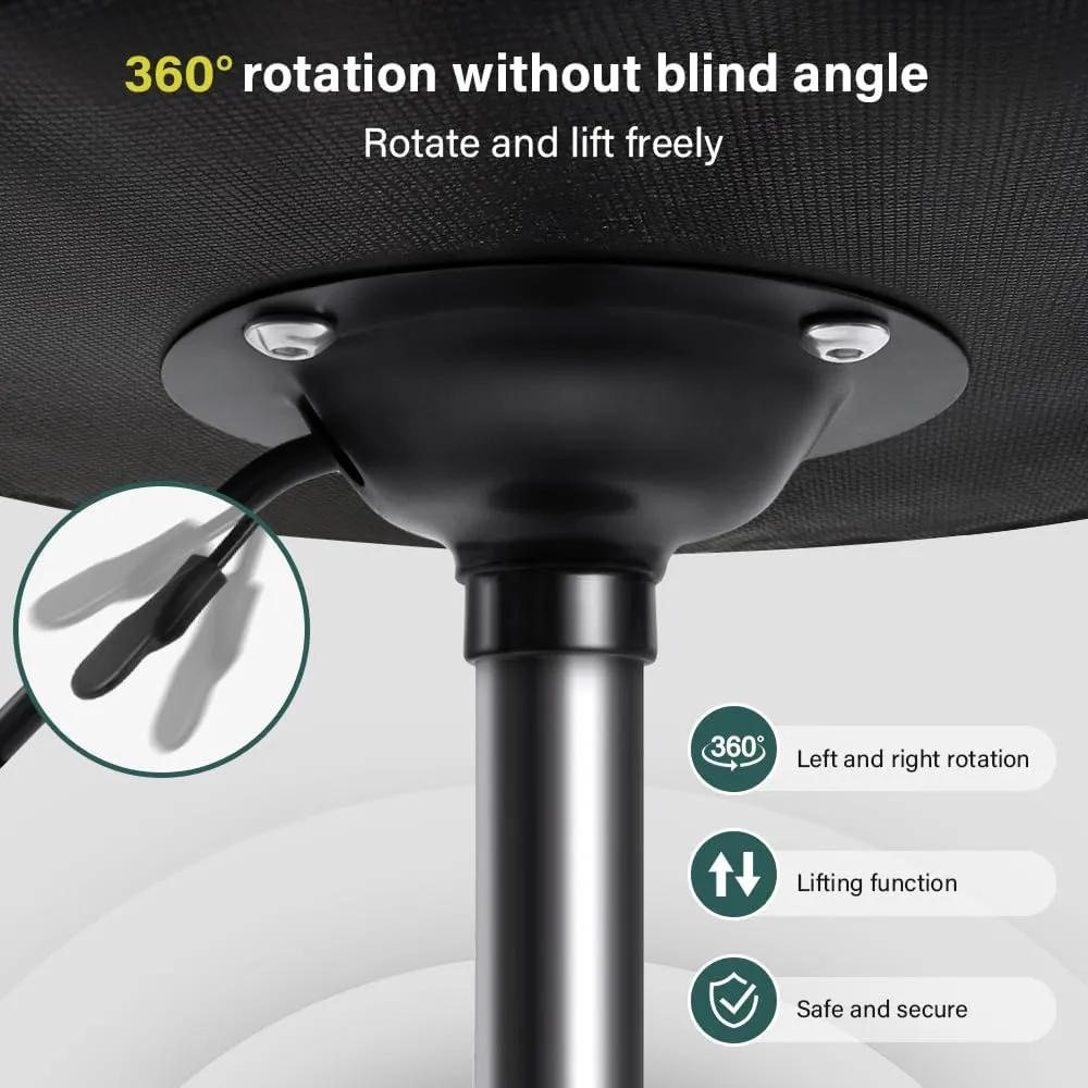 Classic Swivel Stool with Wheel Perfect for Salon Work Home SPA Shop Height-Adjustable and Cost-Effective Rolling Stool Chair Small (Brown)
