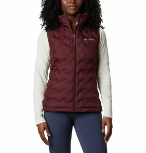 Columbia Women Maroon Delta Ridge Down Vest