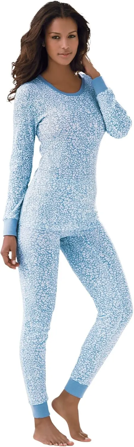 Comfort Choice Plus Size Thermal Crewneck Long-Sleeve Top