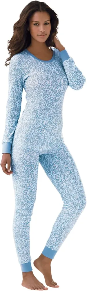 Comfort Choice Plus Size Thermal Crewneck Long-Sleeve Top