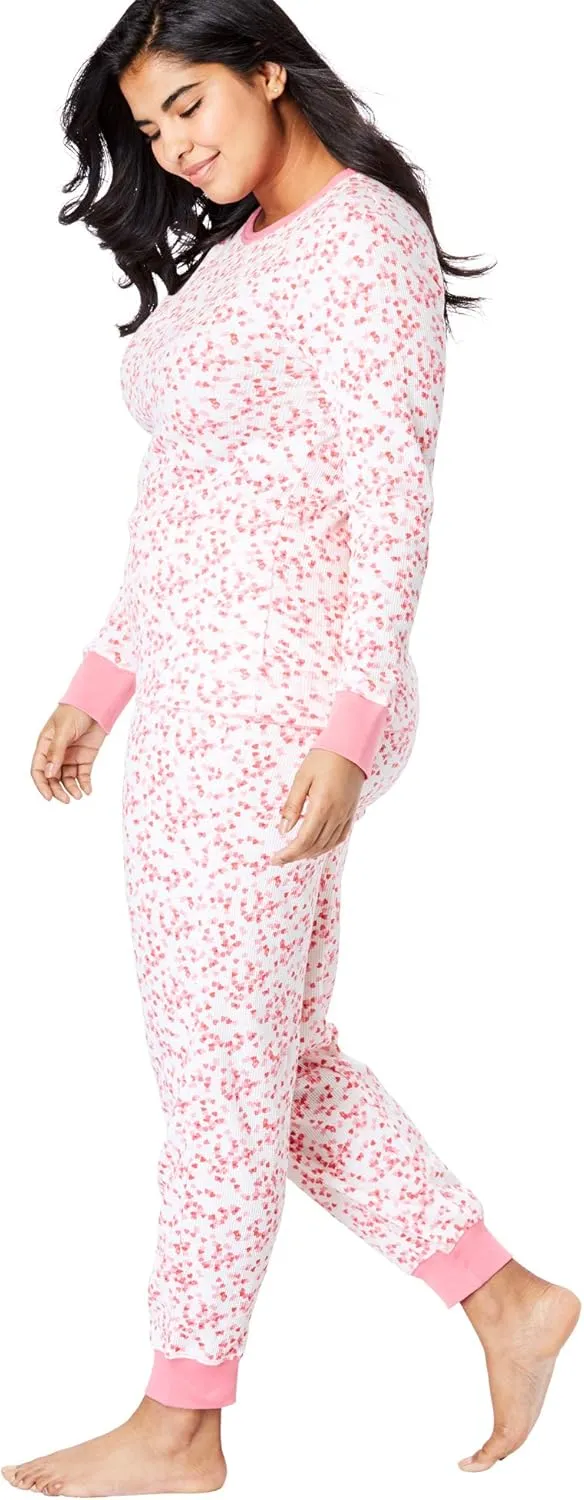 Comfort Choice Plus Size Thermal Crewneck Long-Sleeve Top