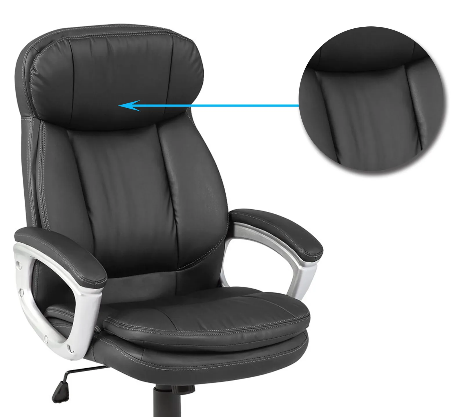 Comfortable Director Chair with Height Adjustable Aluminum Base
