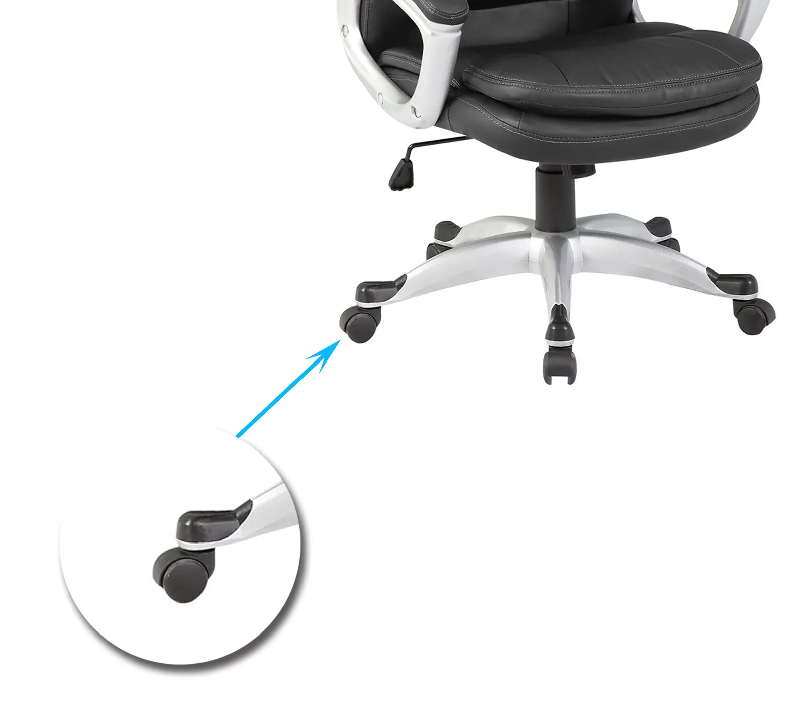 Comfortable Director Chair with Height Adjustable Aluminum Base