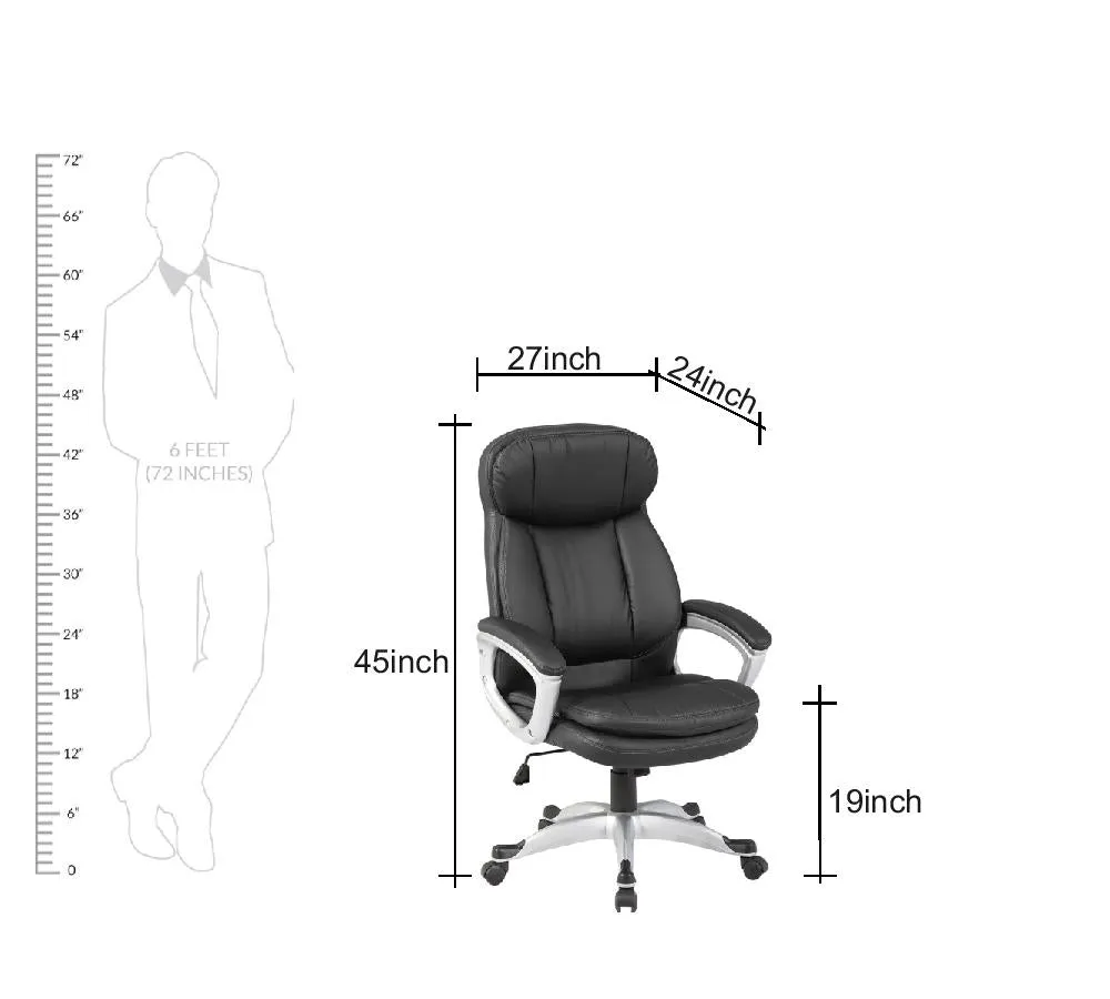 Comfortable Director Chair with Height Adjustable Aluminum Base