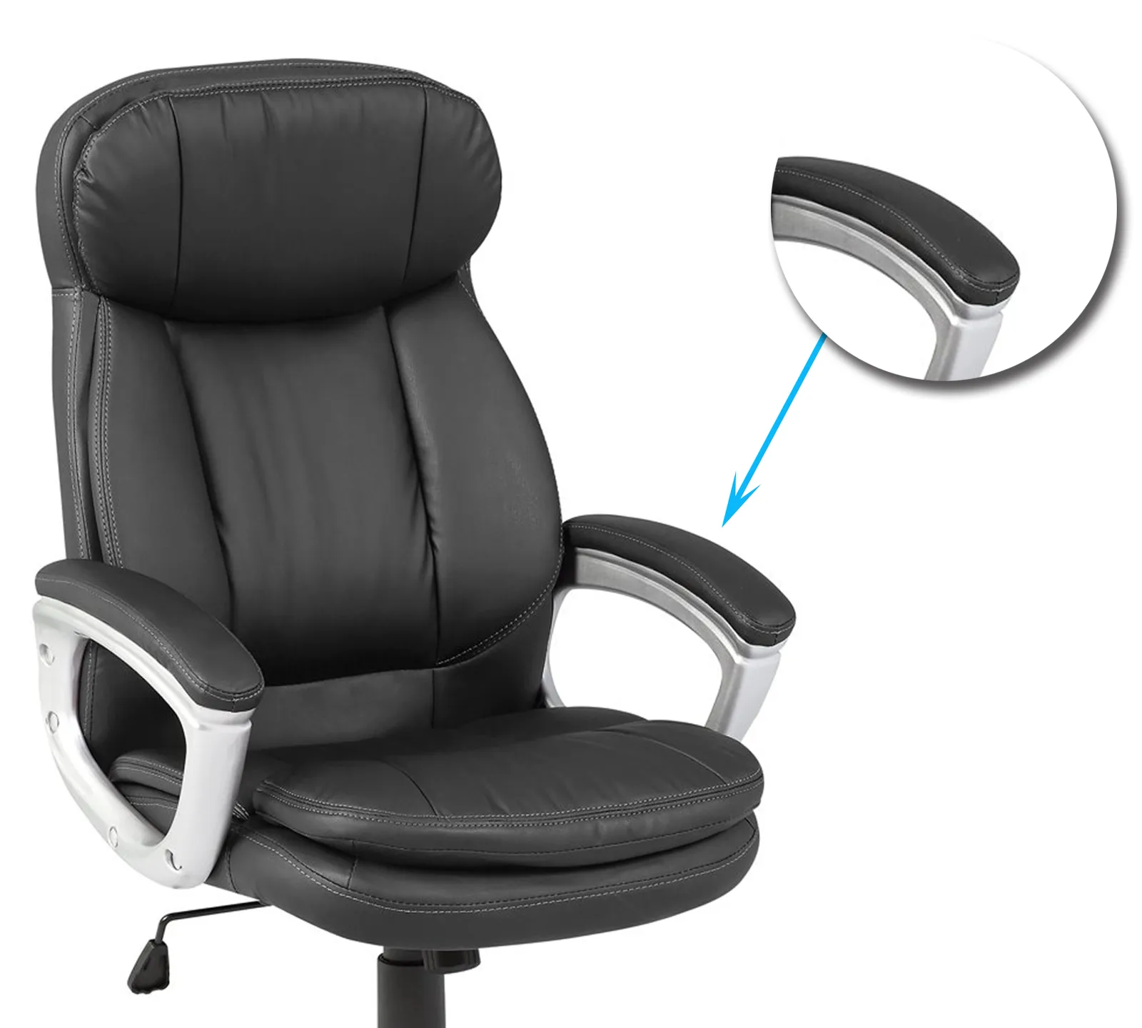 Comfortable Director Chair with Height Adjustable Aluminum Base