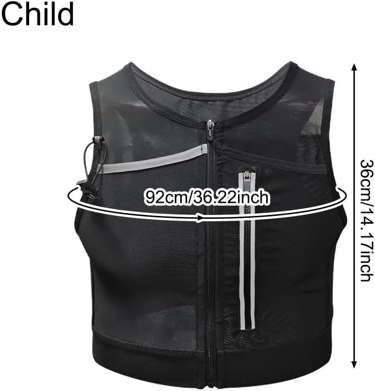 Compact Running Vest with Phone Holder Portable Cycling Vest Reflective Sport Vest for Trail Running Jogging Hiking Biking