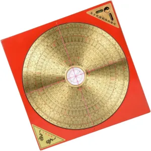 Compass Vintage Chinese Decorative Compass for Home Outdoor Use Portable Taoist Ancient for Feng Shui Camping and Unique Tabletop Decoration